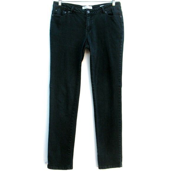 Kenneth Cole Reaction Skinny Jean Black Tag Sz 12 - Picture 2 of 6